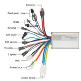 24V-48V 250w Electric Bike Brushless Motor Controller with LCD Display 124DX Electric Bicycle Scooter E-bike Part Accessories