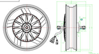 QS Motor 17*3.5inch 2kW 260 35H V1 BLDC Electric Scooter Motorcycle in wheel hub motor New update