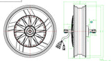 QS Motor 17*3.5inch 2kW 260 35H V1 BLDC Electric Scooter Motorcycle in wheel hub motor New update