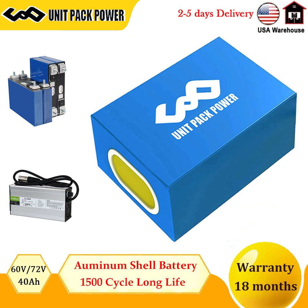 Ebike Battery Pack - Powerful Escooter Batteria Pack for Electric Bicycle 36V-72V, 20Ah-40Ah Capacity, Samsung 21700/Superior 2500mAh Cells