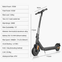 Mankeel Steed Scooter Electric  Bottom Double Shock Absorber Fast Adult E Electric Scooters 8.5 inch Electric Scooter Fast and Efficient Urban Commuter