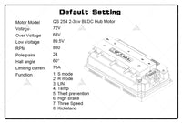 SiAECOSYS/VOTOL Programmable EM70SP Motor Controller For Electric Scooter E-Motorcycle