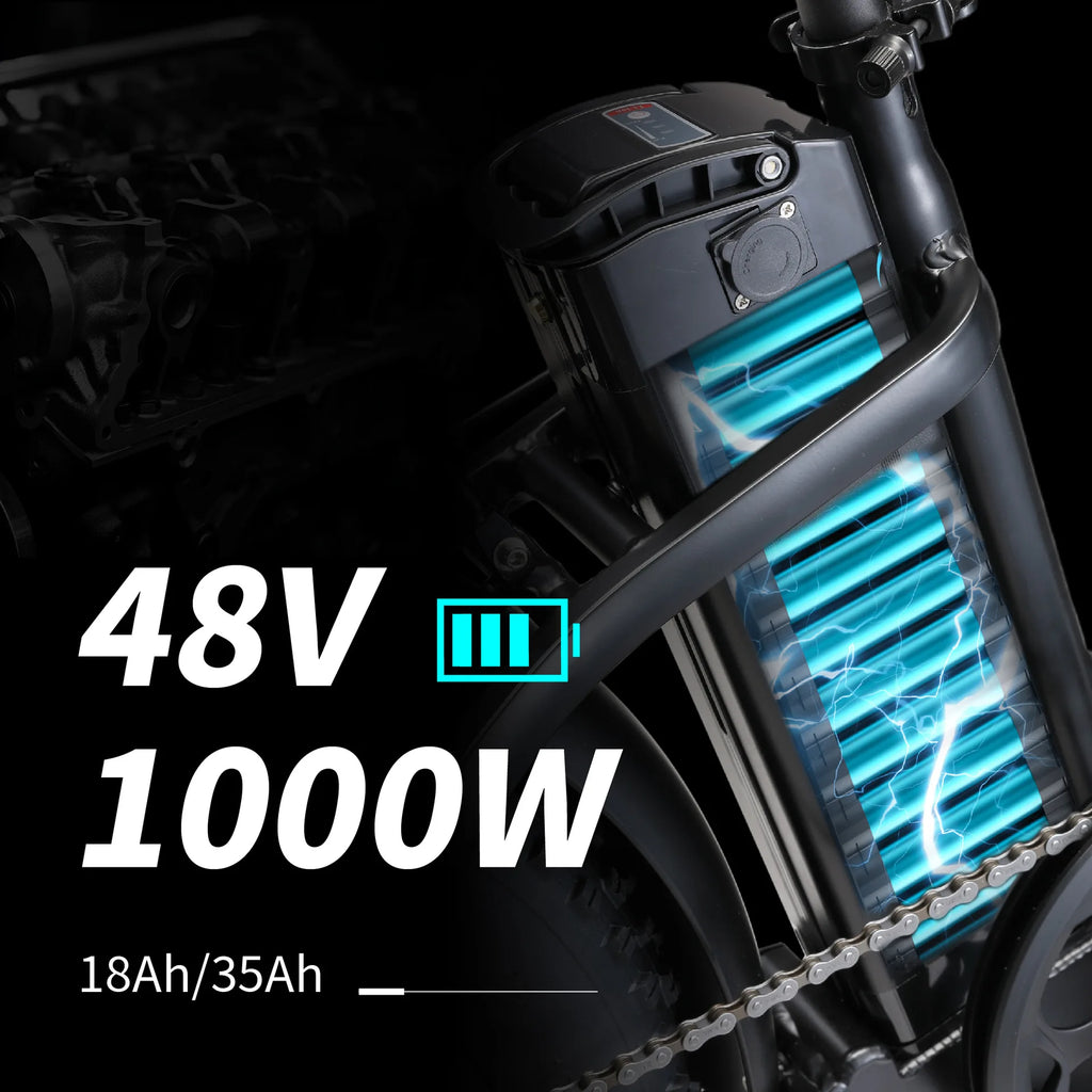 Adult ebike 1000W 35Ah Folding 20 Inches 4.0 Tyre Electric City Bike Fat Electric Bike E-bikes Lithium Battery электровелосипед