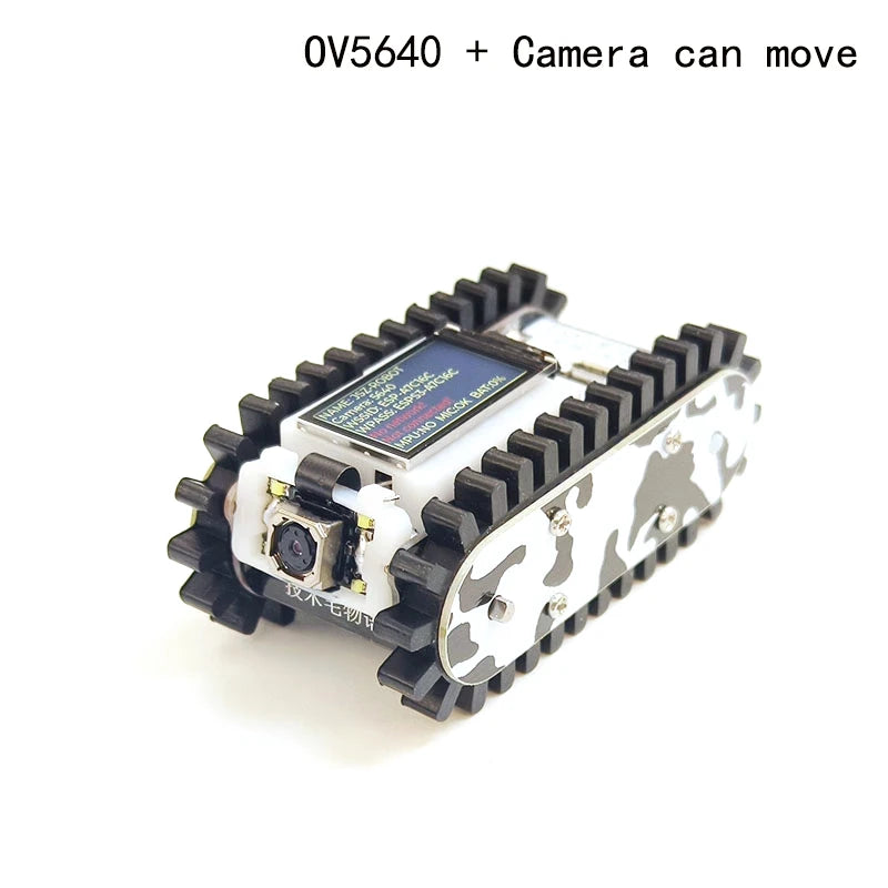 ESP32 S3 Mini Car Metal Tank Chassis Tractor Crawler App/Handle Control Scout Trolley Tank for ESP32 Vscode Programmable Robot
