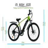 Ultra Light 26-inch Electric Bike: SMLRO C6-1 City EBike with Dual Battery System and Smart LCD Display for Efficient City Commuting