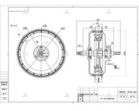 QSMOTOR 17x4.25 inch 273 8000W V3 72V 120kph High Speed E-Motorcycle Spoke Hub Motor with ND72700 Controller Conversion Kit