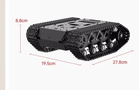 10KG Payload Metal Shock Absorption Tank Chassis with Suspension Robot Coding Motor Intelligent Car for Arduino