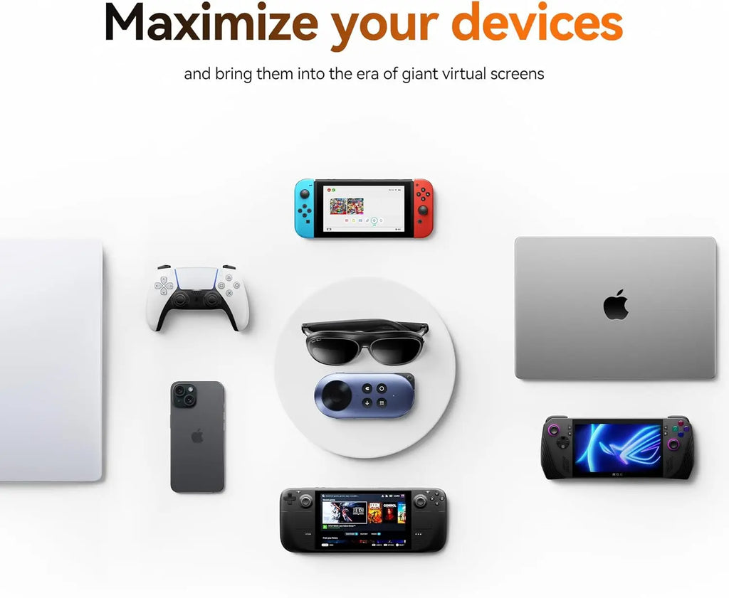100% New Rokid Max 2 3D Smart AR Glasses 120Hz refresh rate supports AI full voice operation distance sensor supports IMU HDCP