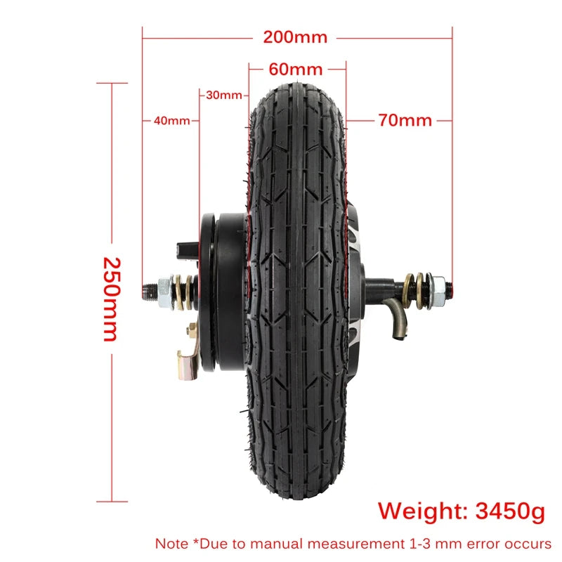 24V 36V 48V 350W Wheel Motor Brushless EBike Electric Scooter Conversion Kits 10 inch Electric Scooter Hub Motor Wheel