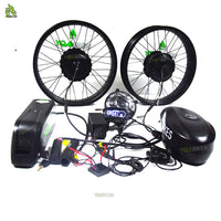 New Powerful Dual Drive 48V3000W Dual Battery Electric Bike Conversion Kit Fat Tire Electric Bicycle Part Ebike Power System