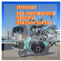 QSMOTOR New QS268 3000W12*3.0inch V5 72V 130kph Hot Sale BLDC Hub Motor for Electric Motorcycle