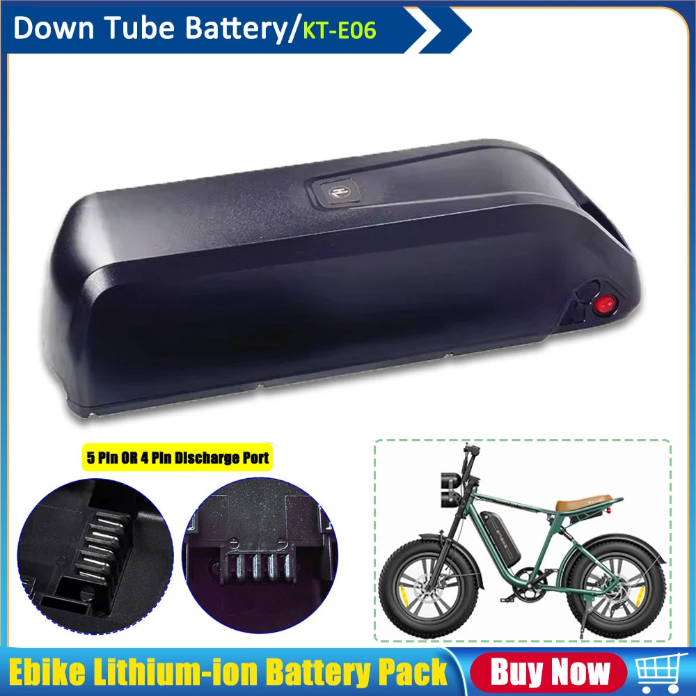 EMOKO C91 Upgraded Lithium-ion Battery Pack 48V 15Ah 17.5Ah 840Wh Removable Akku for 500W 750W ENGWE M20 Long Range E-bike