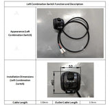 SiAECOSYS K126 Throttle with Combination Switch Suitable for Electric Motorcycle