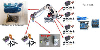 6 Dof Robotic Arm Suction Cup Manipulator with MG996 MG90S Servos  Industrial Robot Arm Model for Arduino Robot DIY Kit STEM Toy
