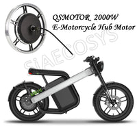 SiAECOSYS QSMOTOR 17x1.6inch 2000W 72V 70kph Hub Motor with EM80GTSP Controller and Kits for Scooter