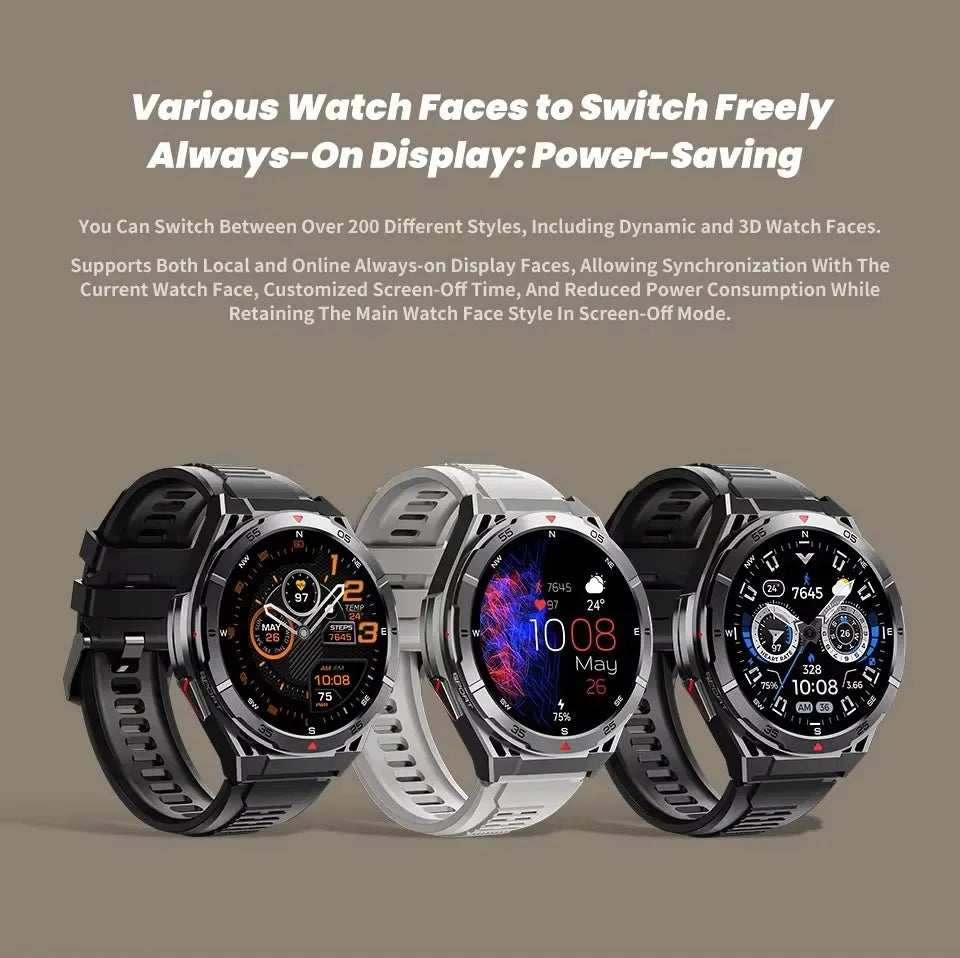 Gaines X2B Smart Watch GPS Positioning Men Outdoor Sport Bluetooth Calling AI Voice Health Monitoring Fitness Tracker Smartwatch