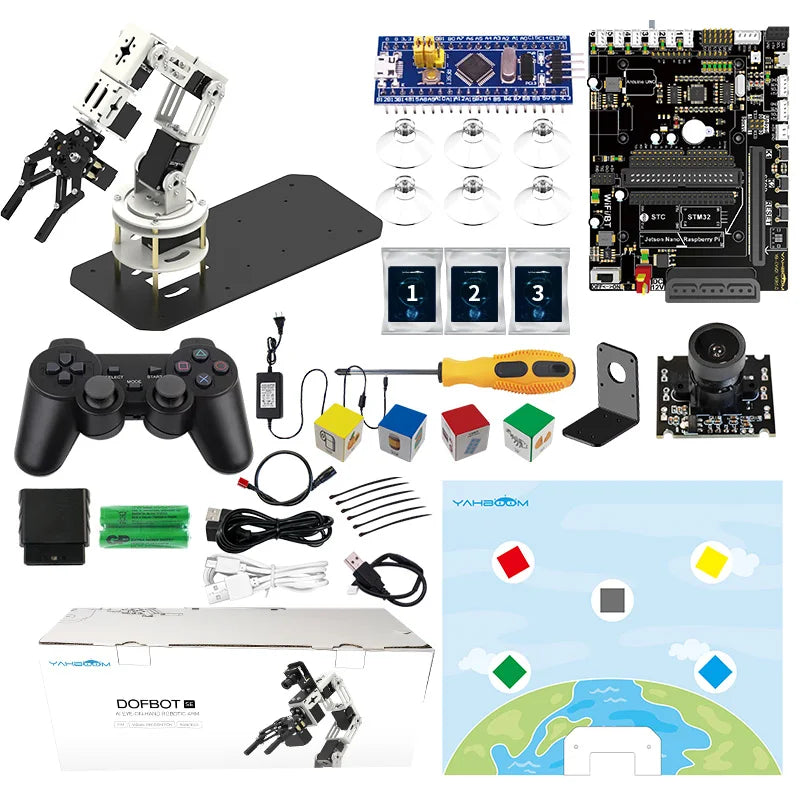 DOFBOT SE 6DOF Robotic Arm with a 3MP Camera Cost-effective AI  Robotics Learning  Kit Based On A Virtual Machine system and ROS
