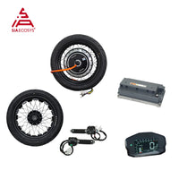 QSMOTOR 17x4.25 inch 273 8000W V3 72V 120kph High Speed E-Motorcycle Spoke Hub Motor with EM200-2 Controller Conversion Kit