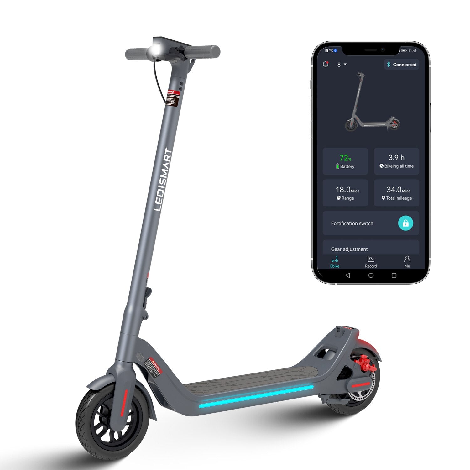 LEQISMART A8 Electric Scooter For Adults 3-5 Day Delivery 350W Motor Mileage 40km Foldable Electric Scooter For Teens/Kid