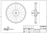 20x2.125 Inch Bicycle Aluminum Front Wheel Rim With Drum Brake for Electric Bicycle Light Tricycle Quadricycle