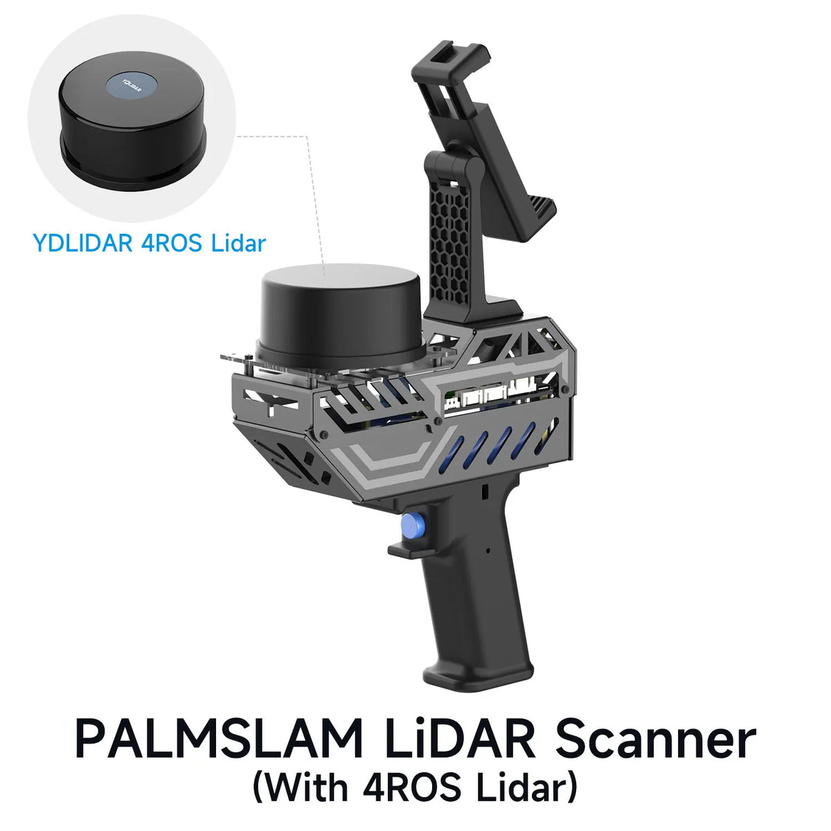 Yahboom PALMSLAM Handheld LiDAR Scanner Kit with Holder Support MicroROS Wireless Communication APP Mapping for Robot Project