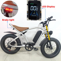 20 Inch 7 Speed Mountain Electric Bike  SMLRO E6 Fat Snow Bike with 48V 500W Rear Hub Motor and Disc Brake System  Road bikes Fat Snow Bike