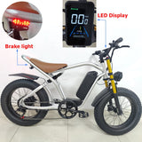 20 Inch 7 Speed Mountain Electric Bike  SMLRO E6 Fat Snow Bike with 48V 500W Rear Hub Motor and Disc Brake System  Road bikes Fat Snow Bike