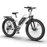 AOSTIRMOTOR S07-G Electric Bike 750W Motor 48V 13Ah Ebike 26In 4.0 Fat Tire Mountain Bike With Rear Shelf Cruiser City Bicycle