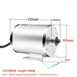 Electric Bike  Brushless Motor 1000W 2000W 3000W 36V-72V Ebike Conversion Kit with Controller DC Motor Electric Go Kart Kit