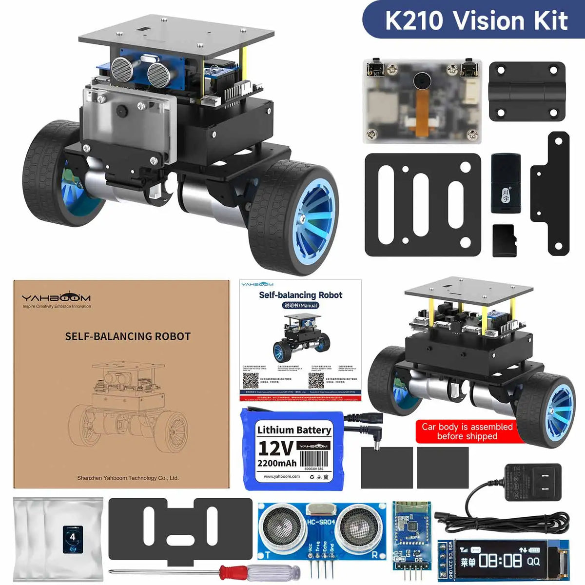 Yahboom STM32 Self-Balance Robot Car Adopt STM32F103RCT6 Chip With 6-axis Attitude Sensor Educational Smart Toy Support 4KG Load