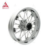 QSMOTOR 273 8000W V3 72V 120kph Spoke Hub Motor with 17x4.5inch Moped Wheel Rim with 17x3.0inch Front Wheel and Swingarm