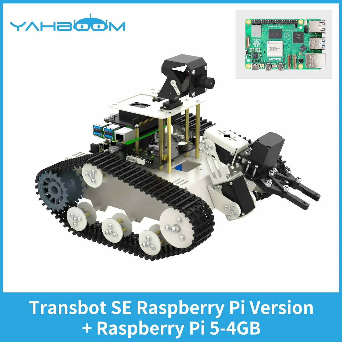 Yahboom Transbot SE ROS Robot AI Vision Tank Car with 2DOF Camera PTZ Can MoveIt Simulation for Jetson NANO B01 and RaspberryPi5