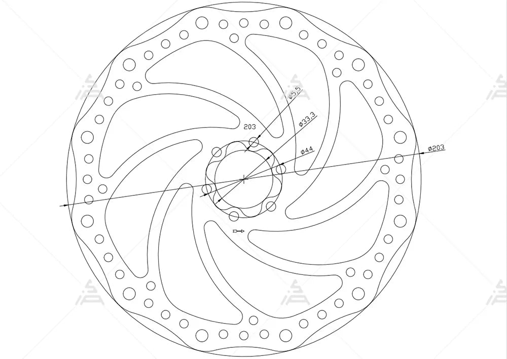 Bike Disc Brake 203mm Disc Brake Rotor Bicycle Hydraulic Brake Disc Plate for Bike Accessories
