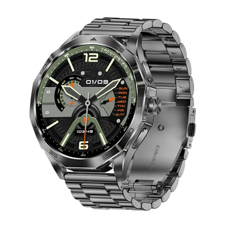 Gaines DA03 Smart Watch Men 1.85 Inch HD Bluetooth Call AI Voice Heart Monitor Sports Fitness Tracker 710mAh Outdoor Smartwatch
