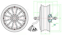 QSMOTOR 12*3.5 inch 260 2000W V1.1 12 inch wheel hub motor 70KPH