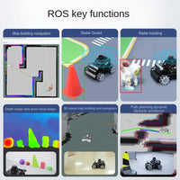 4WD Robot Car with Lidar Monocular/Depth Camera RC Car for Raspberry Pi 5 ROS Robot Kit Support SLAM and Autonomous Driving Tank