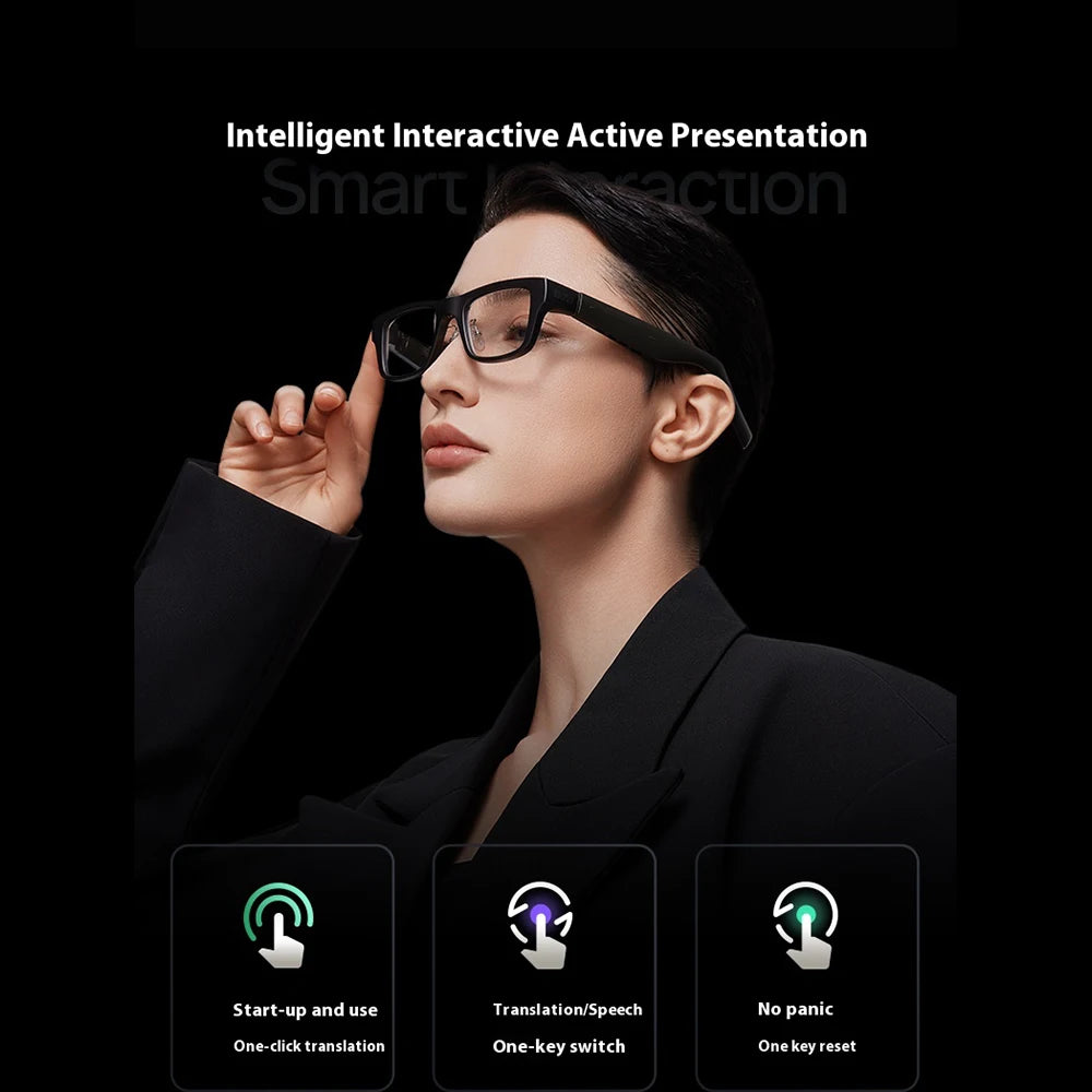 New INMO Go2 Smart AR Glasses Wireless AI Assistant Glasses Music/Call/Translation/Teleprompter/Navigation/Bluetooth Audio
