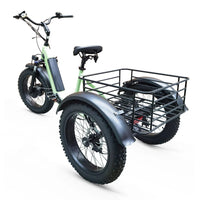 20 Inch*4.0 Power-Assisted Electric Tricycle Six Speed Tricycle 48V Battery /500W Electric Folding Tricycle