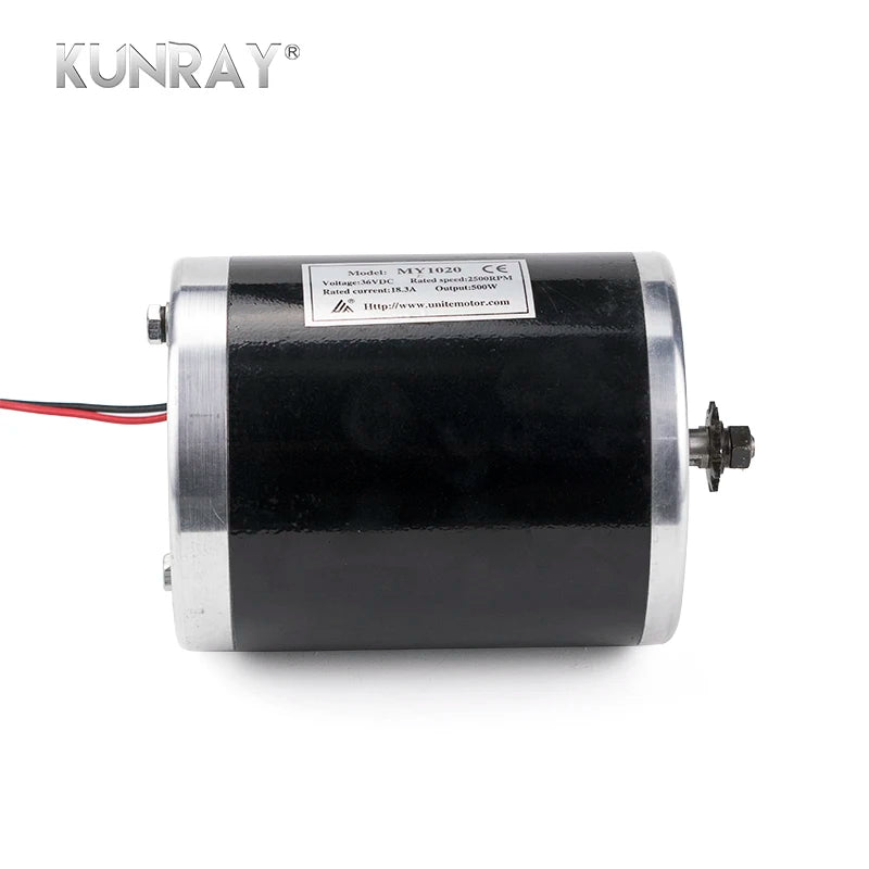 MY1020 500W 24V 36V 48V DC High Speed Brush Motor For Electric Bicycle Scooter E-Bike Dirft Bike Motors Mid Drive Without Foot
