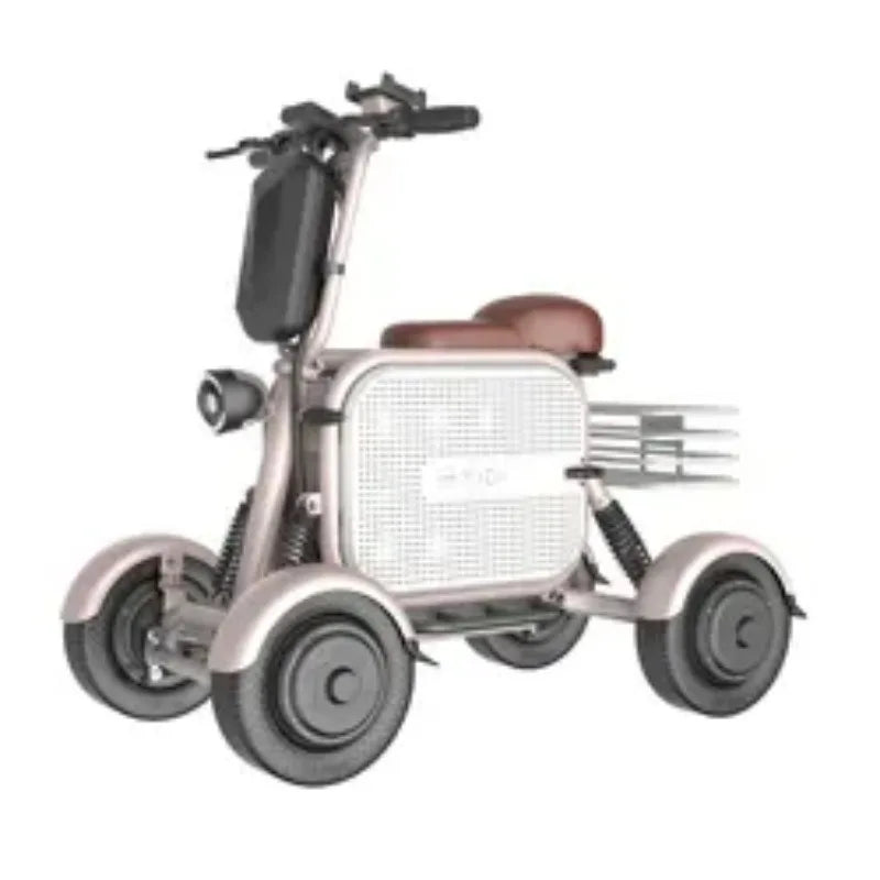 48V500W Pet Travel Electric Bicycle Outdoor Travel Four-wheel Ebike Mobile 4-wheel Electric Scooter for The Elderly Pet-friendly