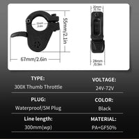 WUXING 300X  Finger Thumb Throttle Design Handlebar Electric Bicycle Scooter Bike Accessories 전동스쿠터