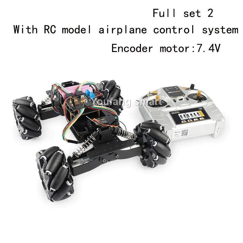Omnidirectional Mecanum Wheel RC Robot Car Adjustable Suspension Chassis for Arduino Robot DIY Kit to Ps2 UNO Programmable Kit