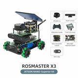 ROSMASTER X3 ROS2 Robot Mecanum Wheel Aluminum Alloy Frame Autopilot Lidar Mapping for Jetson NANO Orin NX Orin NANO RaspberryPi