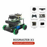 ROSMASTER X3 ROS2 Robot Mecanum Wheel Aluminum Alloy Frame Autopilot Lidar Mapping for Jetson NANO Orin NX Orin NANO RaspberryPi