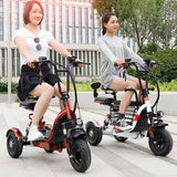 Small folding electric tricycle mini home transportation children men and women walking pet ride electric bike