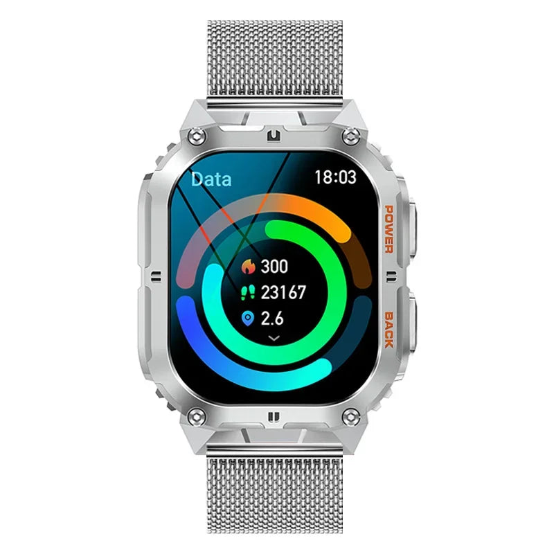 Gaines Smart Watch K61 Pro Men Bluetooth Call 1.96inch AMOLED Screen Compass AI Voice Health Monitor Sport Fitness Tracker Smart