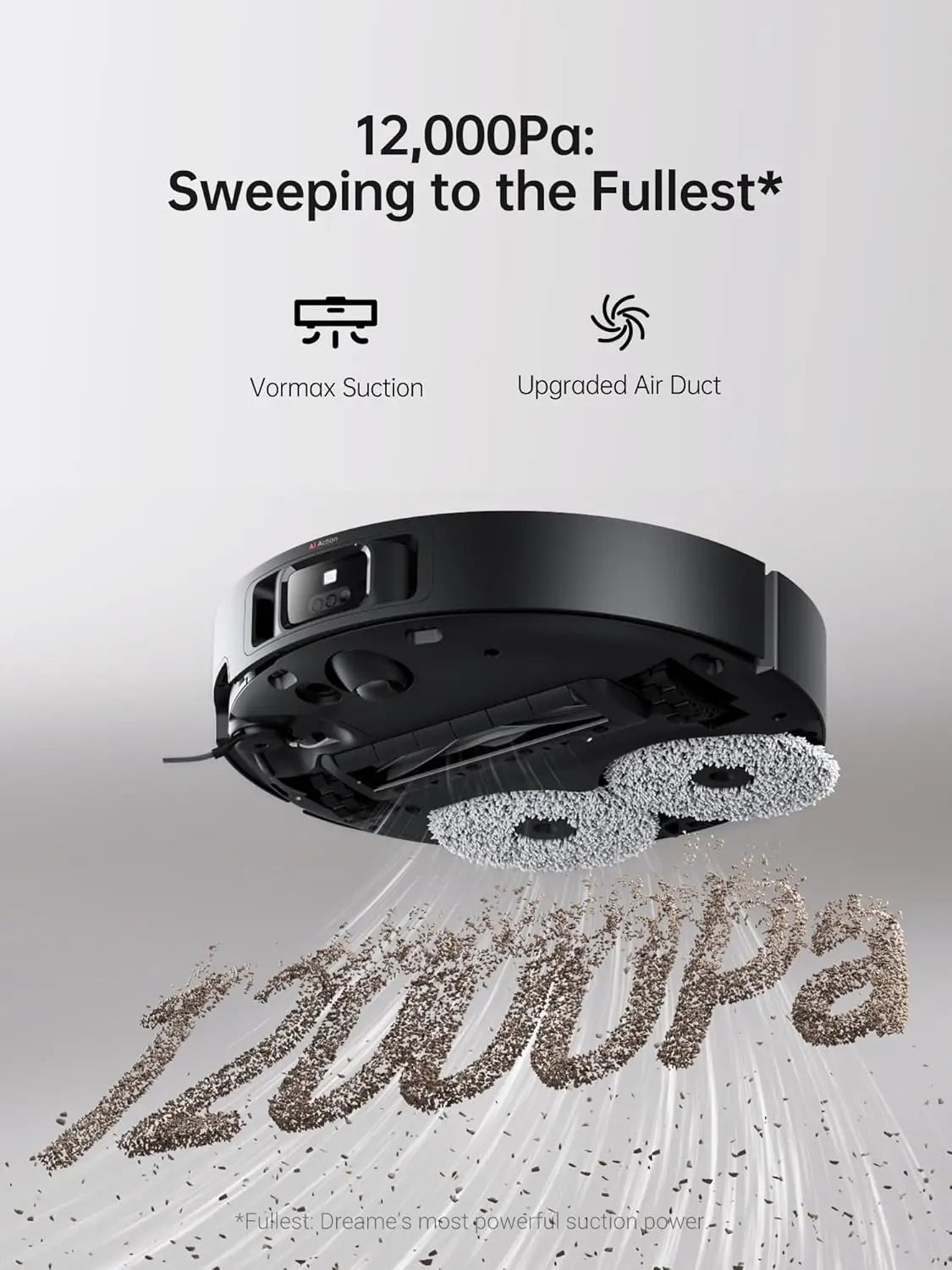X40 Ultra Robotic Vacuum with Removable & Liftable Mop, 12,000Pa Suction, Side Brush Extensive Cleaning, 158°F Mop & Wash