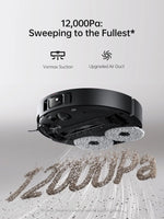 X40 Ultra Robotic Vacuum with Removable & Liftable Mop, 12,000Pa Suction, Side Brush Extensive Cleaning, 158°F Mop & Wash