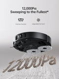 X40 Ultra Robotic Vacuum with Removable & Liftable Mop, 12,000Pa Suction, Side Brush Extensive Cleaning, 158°F Mop & Wash