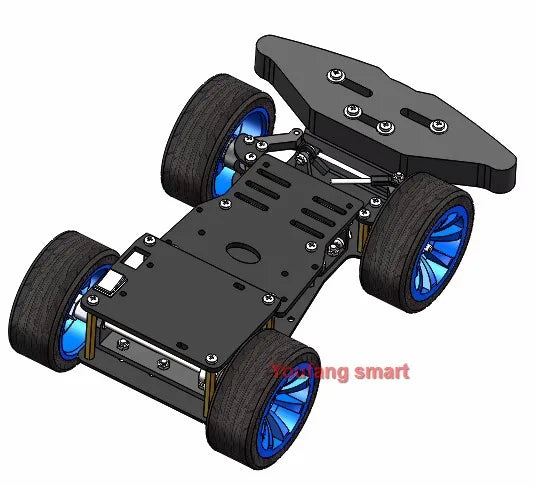 Ackermann Trolley Metal Chassis Servo Rear-Wheel Drive 4WD Robot Car For Arduino Robot DIY Kit Ps2 Handle UNO Programmable Robot